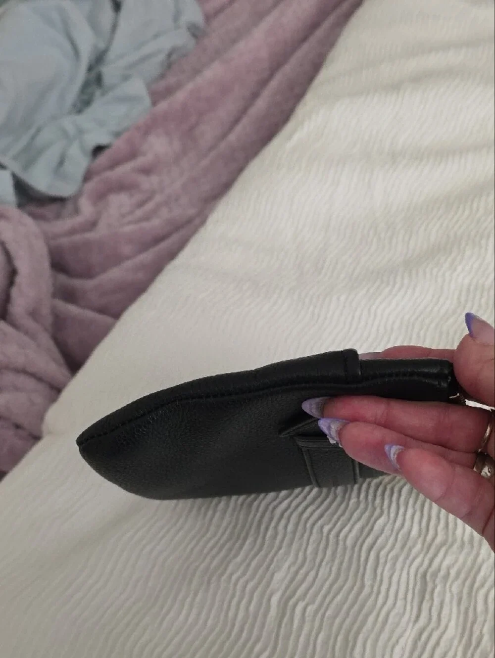 Aimee Kestenberg Black Leather Wristlet Clutch